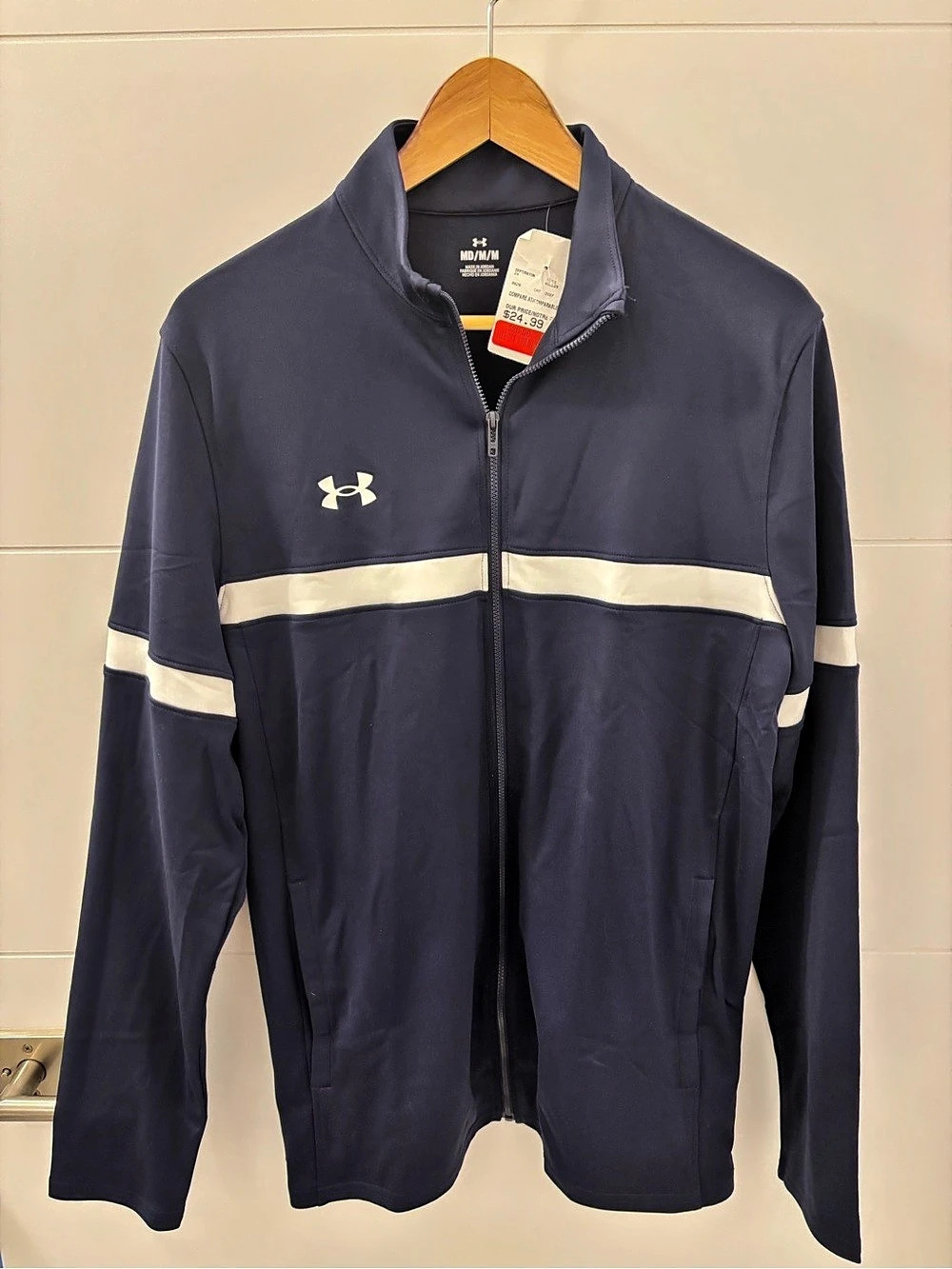 Under Armour Challenger Track Jacket Men's Blue & White Medium